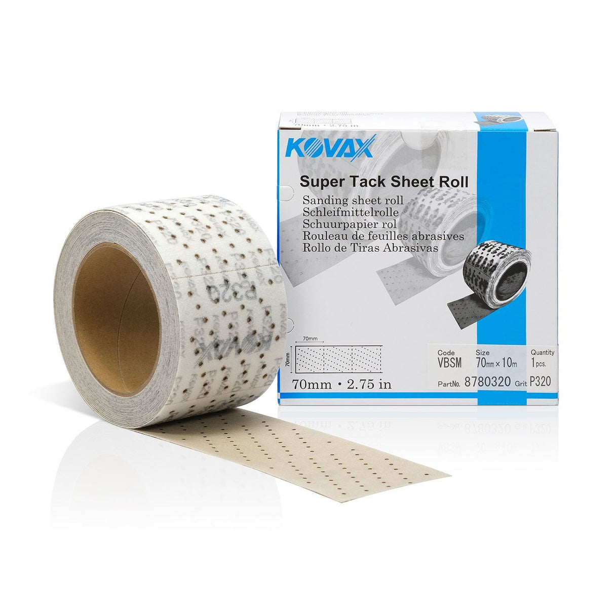 Tri-Pro 878-0320 Multi-Hole Perforated Sheet Roll, 70 mm W x 10 m L, P320