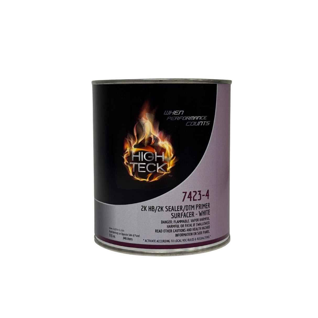 High Teck 7423-4 2K HIGH BUILD & SEALER WHITE URETHANE PRIMER, 1 Quart