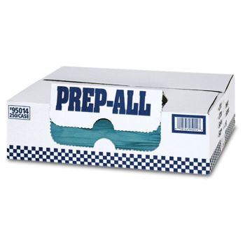 95014 Prep-All Flat Supreme Towel, 12 x 14 in, 250, Creped Spunlace, Blue, Flat