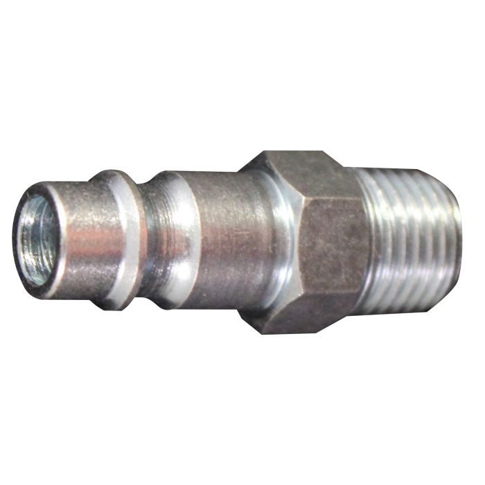 Tapón de intercambio europeo Milton® 760-1 estilo V, 1/4 pulg., MNPT, acero 
