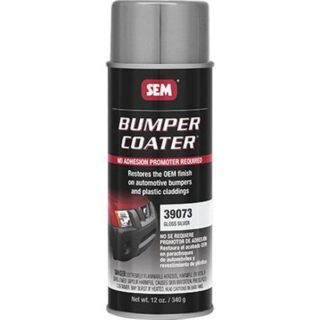 Sem, Bumper Coater 39073 Trim Paint 16 oz Aerosol Gloss Silver, 39073