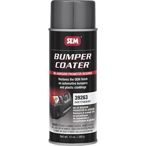 Sem, Bumper Coater Trim Paint 16 oz Aerosol Dark Titanium Metallic, 39263
