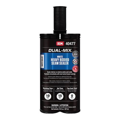 Sellador de juntas de dos componentes de alta viscosidad Dual-Mix™ 40477, cartucho de 7 oz, líquido, blanco, curado durante 1 hora a 70 °F