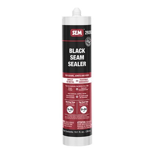 SEM® 29392 2900 1-Component Seam Sealer, 10.1 fl-oz Tube, Liquid, Black, 1K Component, 24 hr at 70 deg F Curing