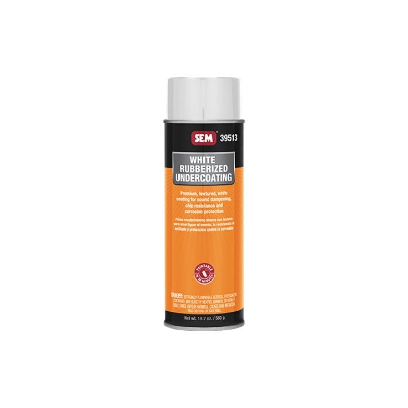 Sem, Rubberized Undercoating 24 oz Aerosol Can White, 39513