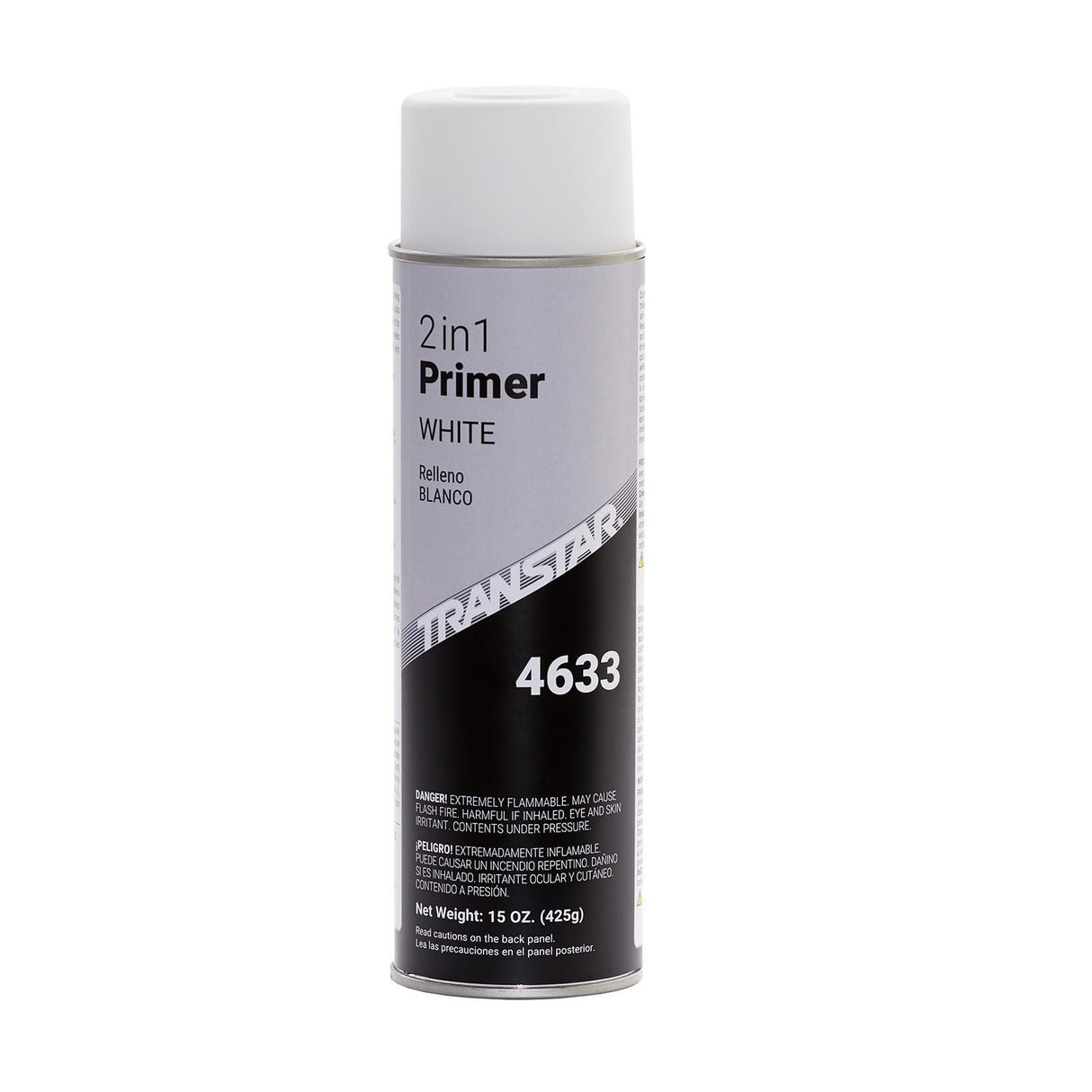 TRANSTAR® 4633 Imprimador 2 en 1, lata de aerosol de 20 oz, blanco, curado en seco de 15 a 20 minutos 