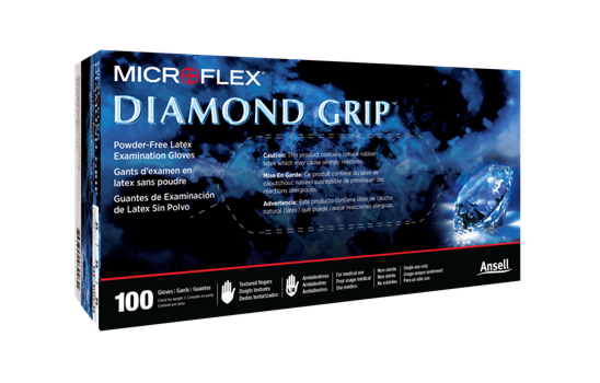 MF-300 MICROFLEX® Diamond Grip® Latex Disposable Gloves