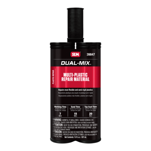 Material de reparación multiplástico gris, cartucho de 7 oz